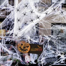 Halloween Spider Web Decoration, 1500 sqft with 100 Fake Spiders