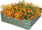 Bosonshop Raised Garden Bed Steel Planter Box Galvanized Anti-Rust Coating Planting Vegetables Herbs and Flowers for Outdoor;  Square