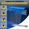 VEVOR Pool Fountain Stainless Steel Pool Waterfall 59.4" x 4.5" x 3.1"(W x D x H) with LED Strip Light Waterfall Spillway Rectangular Garden Outdoor