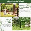 Decorative Garden Fence with 8 Panels Animal Barrier