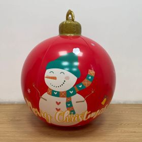 60CM Giant Christmas PVC Inflatable Decorated Ball Made PVC Christmas Tree Outdoor Decoration Toy Ball Gift (Type: H)